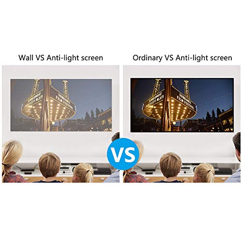 Tela de projetor, filme Andoer, tela reflexiva, filmes de projeção dobrável para Home Theater Outdoo