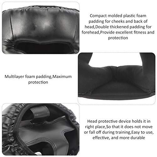 Casco de protección de Cabeza de Boxeo Cerrado para Adultos/niños,Casco de protección de Boxeo para niños,Juguetes para niños,Regalo(Black,Child) - imagen 3