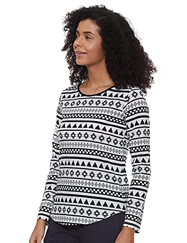 Image of A.T.U.N. (ALL THINGS UBER NICE) Womens Printed Cotton Long Sleeve Regular T-Shirt (Pack of 3)