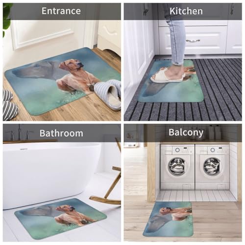 Paillassons pour entrée en textile durable avec motif Rhodesian Ridgeback - 5