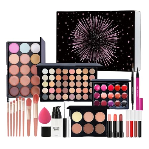 Acunny Kit de Maquillaje | Paleta de Maquillaje, Lápiz Labial y Brocha - Juego Completo de para Mujeres,Para Mujeres, Adolescentes, Principiantes, Cumpleaños, Navidad Y Día De La Madre