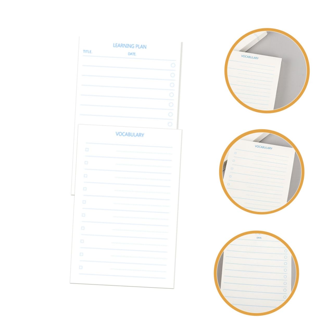 Lurrose 4 Stück 12 Planungsvokabularbuch Notizbücher schreibhefte memoboard nootbook the Notebook Buch praktische Notizblöcke Seitenreiter tragbare Notizblöcke Planungsunterlagen Papier
