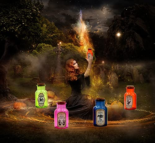 Halloween Decoration Indoor,Potion Bottles,4 Glass Apothecary Bottles - image 6