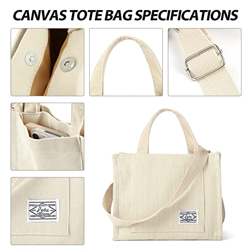 Tote Bag Handbag Women's Corduroy Fashion Satchel Design Sense Messenger Bag Handbag For Women Corduroy Hobo Bag Fashion Crossbody Bag Handbag Bag，Beige… #TOP4