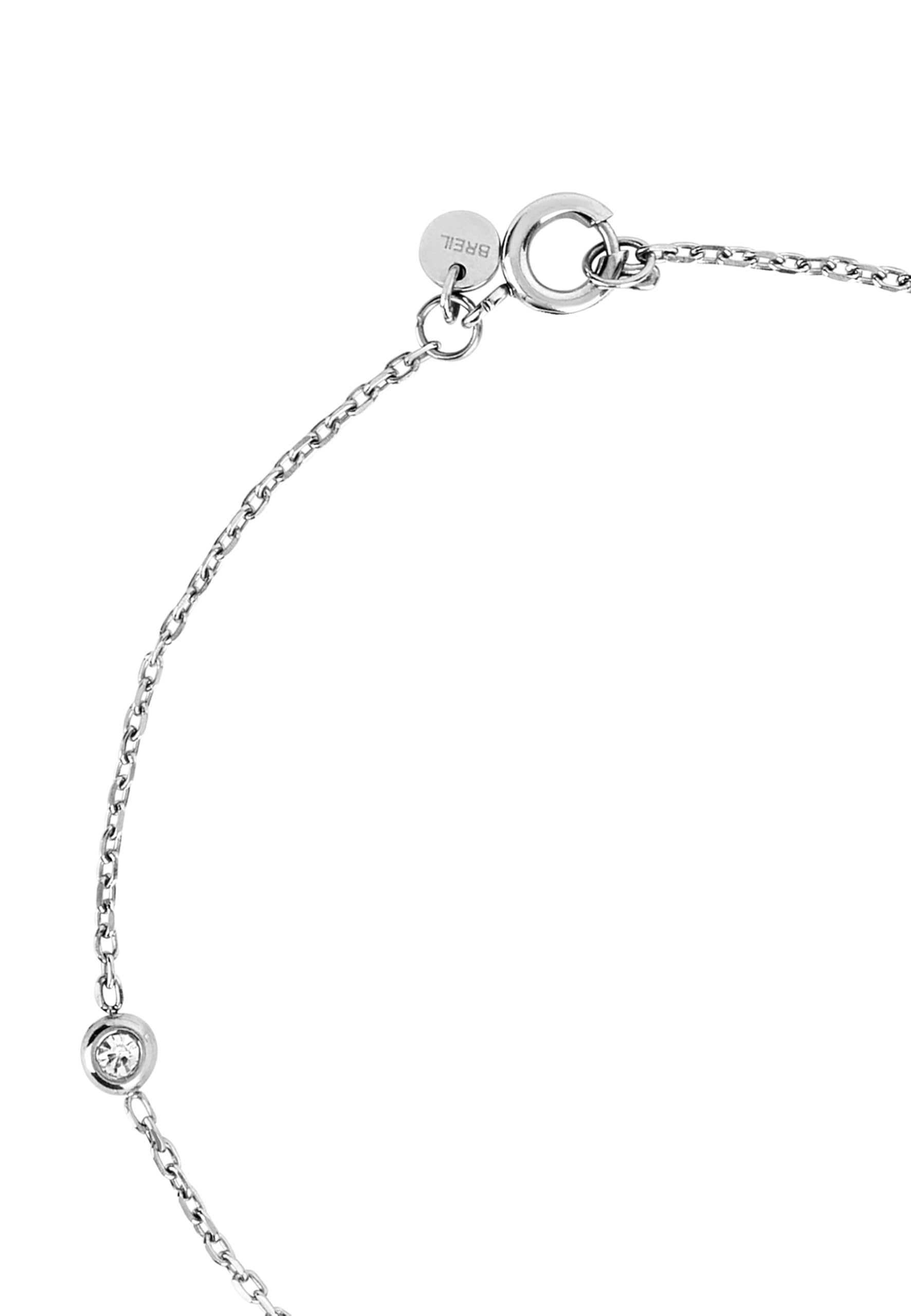 Breil, Collezione Moonlight, Bracciale Donna in Acciaio Lucido, con 4 Inserti in Cristallo, Chiusura Regolabile, Lunghezza fino a 21 cm, Idea Regalo Donna