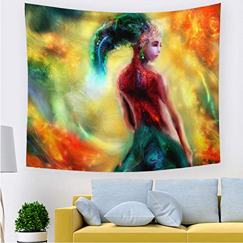 Mingzheng Watercolor beauty background cloth original home tapestry cover tapestryTapestry tapestry blanket carpet wall decoration wall tapestry wall hanging