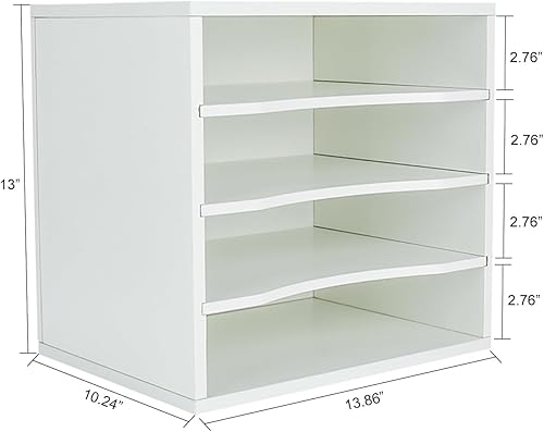 Miniatura 3 de Sistema organizador PAG de escritorio, de madera, con 3 bandejas ajustables