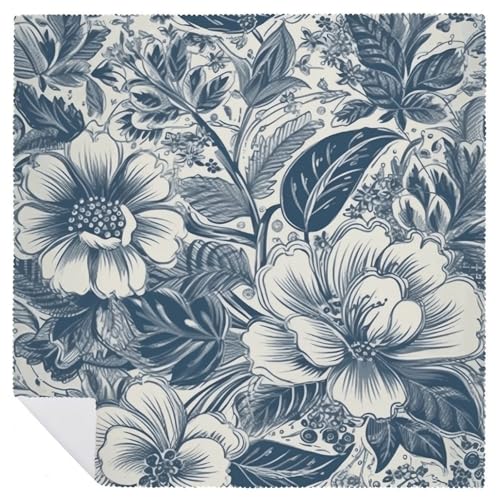 Servilletas de Tela Cuadradas Estilo Blanco Azul 4 Unidades miniatura 6