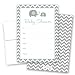 24 Cnt Mint Elephant Baby Shower Fill-in Invitations