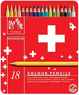 Caran D'ache Swisscolor color Pencils in Metal Box (Pack of 18)