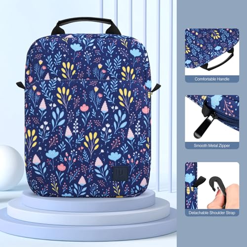 Image of Dadanism 13 Inch Tablet Sleeve Shoulder Bag with Handle for iPad Pro 13 inch M4 2024, iPad Air 13 inch, iPad Pro 12.9 inch, Galaxy Tab S10+ Plus /S9 FE+ /S9+ Plus 12.4 inch, reMarkable Paper Pro 11.8 inch, Night Blue