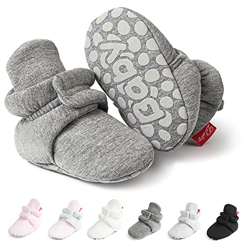 Image of Meckior Newborn Infant Baby Girls Boys Warm Fleece Winter Booties First Walkers Slippers Shoes