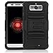 E LV Motorola Droid Mini XT1030 Dual Layer (Silicon inside and Hard Plactic outside) Armor Shell Holster Case with Kickstand and Belt Swivel Clip + 1 Stylus and 1 Microfiber Digital Cleaner - Black