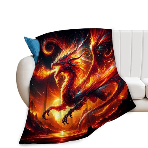 Dragon Blanket Dragons Throw Blanket Soft Fleece Flannel Bedding ...