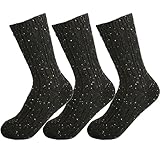 Winter Wool Color Cable Knit Ankle Socks 3 Pair