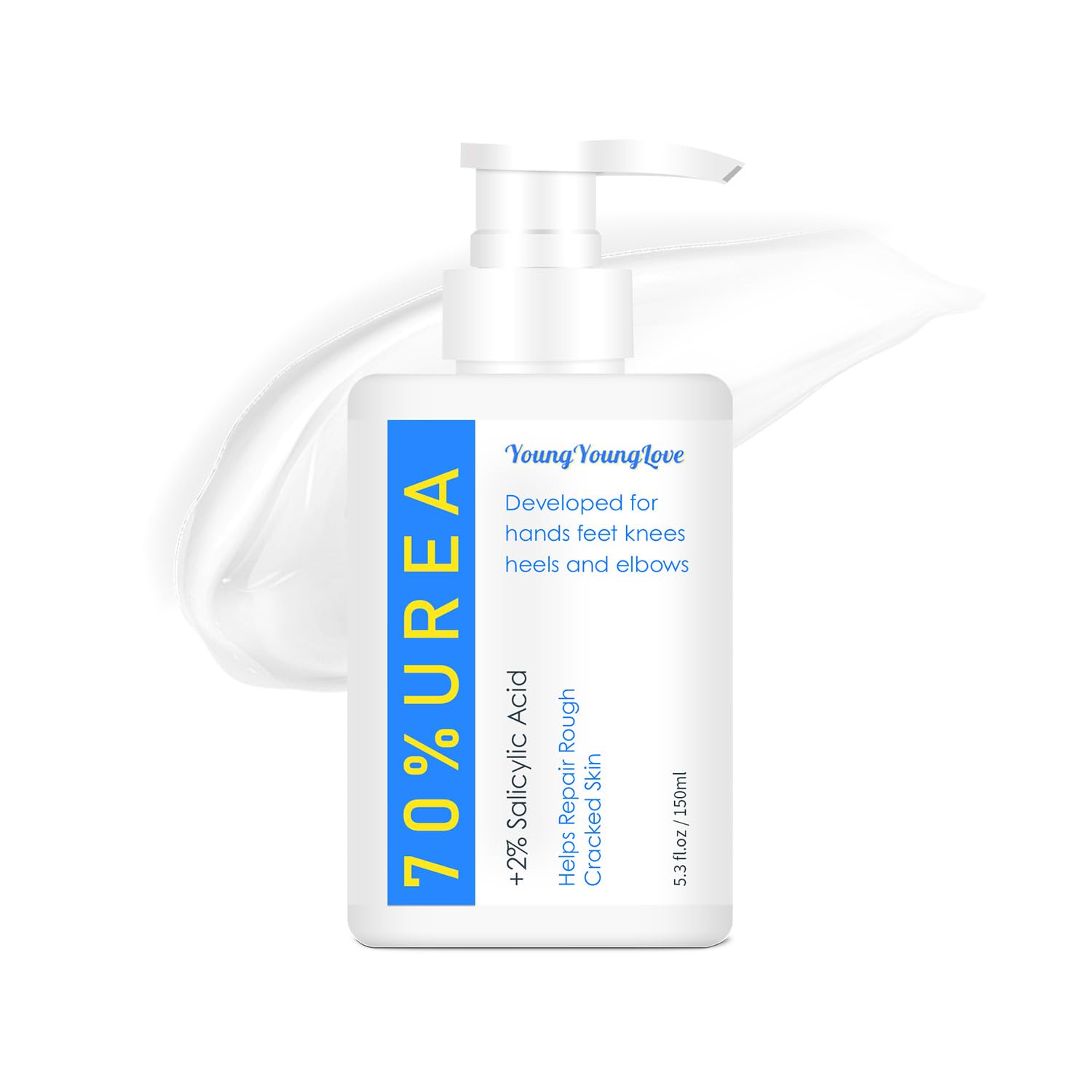 5.3 Oz - Fragrance Free Urea Cream 70% Plus 2% Salicylic Acid Foot Cream