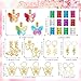 NAISKA 30Pcs Colorful Butterfly Charm for Braid Clips Gold Hair Jewelry Loc Dreadlock Accessories Flower Braid Charms Hair Cuffs Coils Rings Loc Jewelry Gifts for Women and Teen Girls