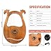 Lyre Harp, AKLOT 16 Metal Strings Mahogany Body Lyra Harp with Maple Saddle Carved Note Tuning Wrench Pickup Strings and Black Gig Bag