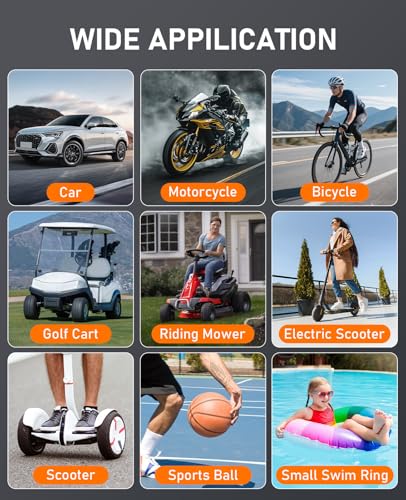 Image of Tire Inflator Portable Air Compressor, 150PSI Air Pump for Car Tires, LED Light & Auto Shutoff, Cordless Electric Bike Tire Pump with Digital Pressure Gauge for Car, Motorcycle, Bicycle, Ball