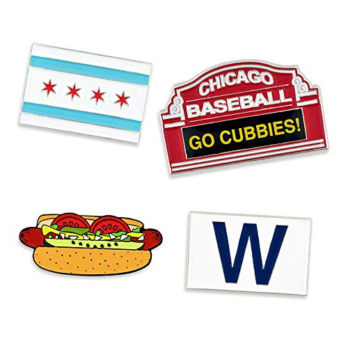 PinMart Chicago Baseball Enamel Pin Set - Perfect Chicago Accesso...