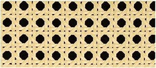 KFXYSM Rattan,Ratan Rollo Mimbre Tejido de Mimbre con Rejilla de Vinilo de Color primario café Amarillo, Rollo de ratán, Material for decoración de Muebles, gabinetes y sillas(Yellow,40x50cm)