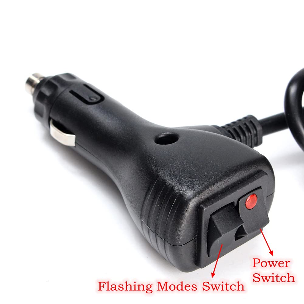 1 Pieza 12V Auto 54 LED Barra de luz estroboscópica de Doble Cara para camión de vehículos de Emergencia, luz Intermitente de Advertencia de Emergencia de Alta Intensidad con Base magnética