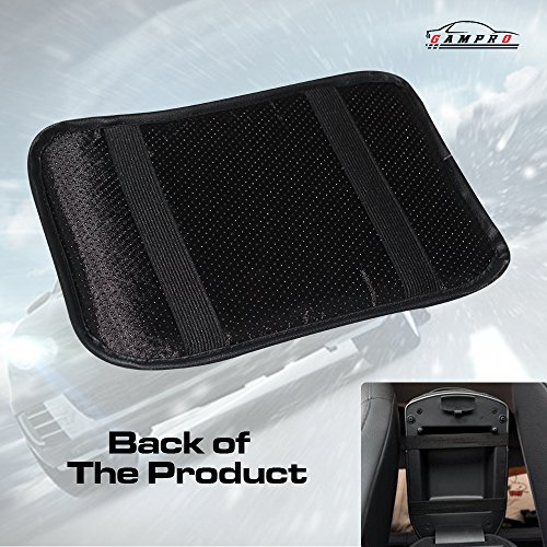GAMPRO Luxury PU Soft Leather Car Center Console Cushion(30×20×2cm) Vehicle Seat Cushions Armrest Pillow Pad for Car Motor Auto Vehicle, Raises Your Center Console.(Black) - Thumbnail 2