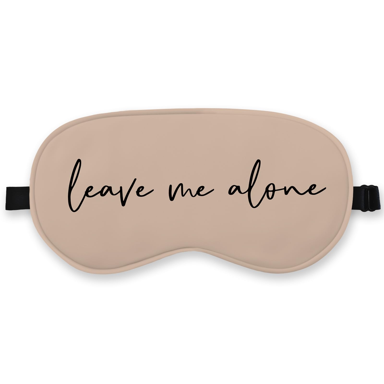 Funny Leave Me Alone Silk Eye Mask for Sleeping,Funny Sleeping Mask, Fun Blindfold Adjustable Strap Night Sleep Mask for Women Girls, Airplane Travel Nap,Pink Sleeping Mask Eye Cover Snoring