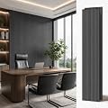 PIWA Wood Acoustic Slat Panels,94 x 24 in,2-Pack-12mm MDF Surface with 9mm Sound-Absorbing Core-Dual-Layer Acoustic Wall Panels for Echo Reduction in Home Studio,Office & Living Room-Matte Black