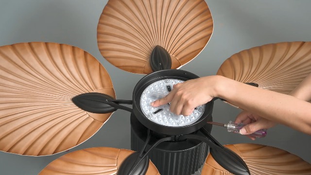 Tamme(タム)TROPICAL WOOLMK40 YITAHOME Tropical Ceiling Fan with LED Light and Remote, 52