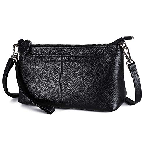 Image of befen Genuine Leather Wristlet Clutch Wallet Purses Small Crossbody Bags for Women with RFID Blocking Card Slots