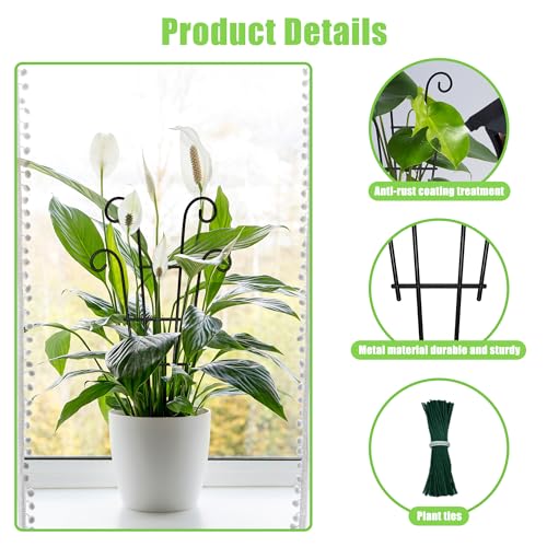 Image of Coomin 14.5in Small Plant Trellis for Climbing Plants Indoor, 2P