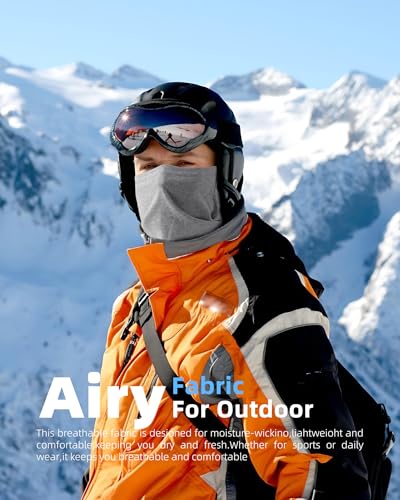 Cotton Neck Warmer Gaiter Windproof Winter Face Mask Ski Face Cover Cold Weather Scarf for Men & Women2