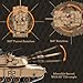 Supdex 1/16 RC Tank, Heng Long US M1A2 Abrams Army Toy with Smoke, Sound and Lights, Remote Control Tank That Shoots with Upgraded Metal Tracks, Idler and Sprocket Wheel, Steel Gearbox, Batteries*2