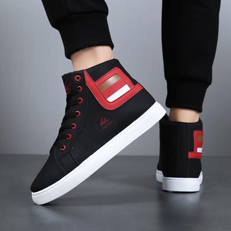 Men's high-top Sports Shoes - Fashionable, All-Weather Casual Shoes, Featuring a Lacing Design, Suitable for Wearing in All Seasons.3