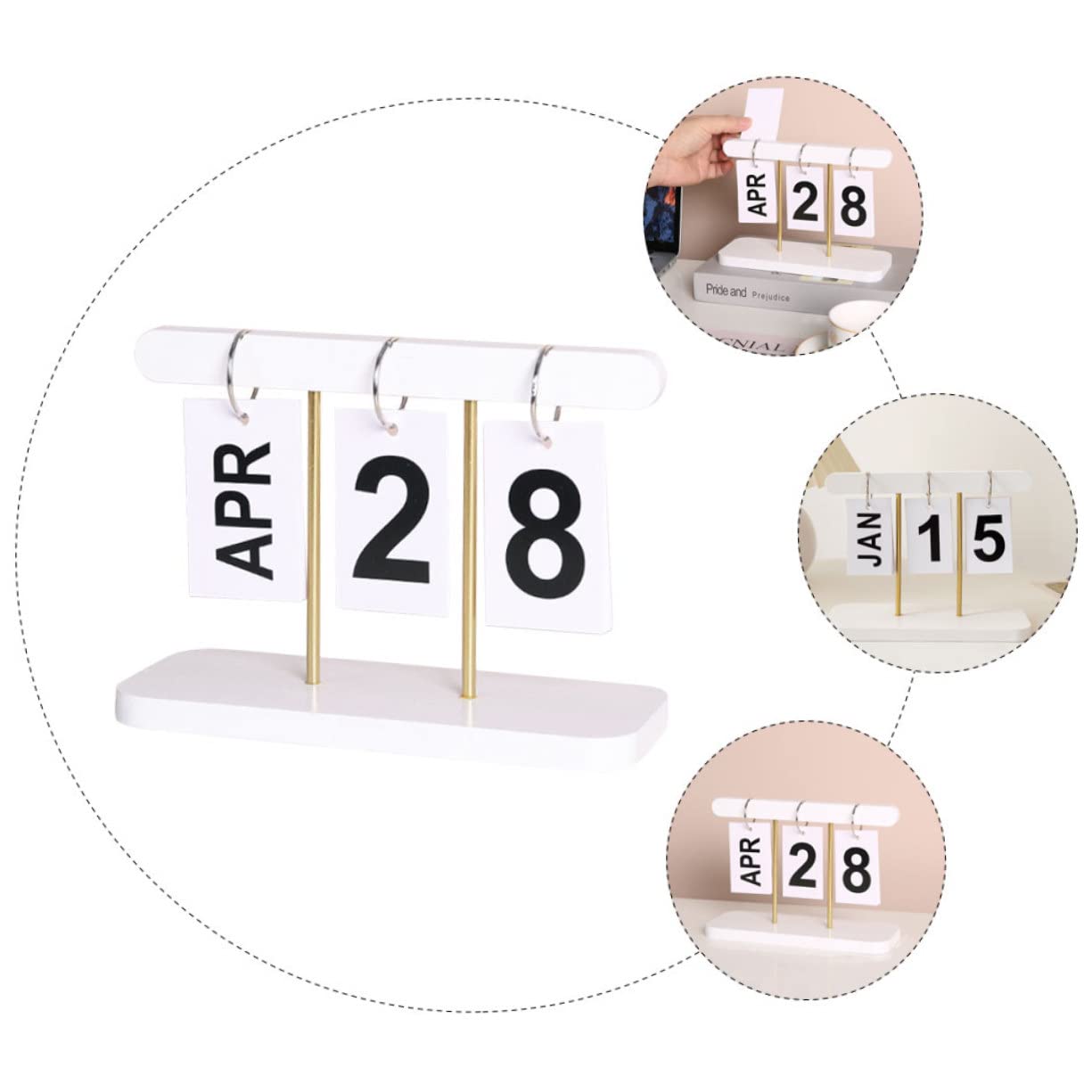 VILLCASE 3stücke Desk Standing Calendar Design Praktischer Tischkalender Für Home Office Dekoration Wiederverwendbarer Jahreskalender Und Anzeigt