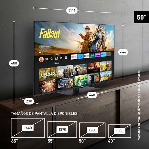Miniatura 6 de Panasonic Premium TV-50W85BEZ, Serie W85B, 50 Pulgadas, Smart TV 4K Ultra HD QLED, 120 Hz, Fire TV, Dolby Vision y Atmos, Modo Juego Extremo, Compatible con Alexa, Apple, Bluetooth, Negro
