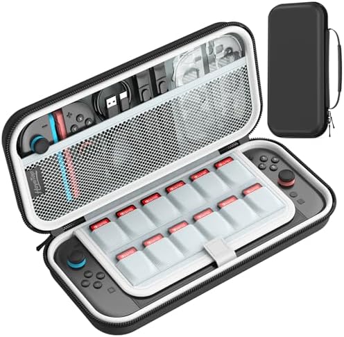 （17:30時点） Switch2対応 ケース スイッチ ケ ース 保護カバー バッグSwitch 2 ケース HEYSTOP 収納ケ ー ス 耐衝撃 大容量収納 柔らかい裏地 EVA素材 ストレージカバー マジックテープ ダブルファスナーデザイン ゲームカード12枚 耐衝撃 ソフト/ケーブル/イヤホンなど収 納可能