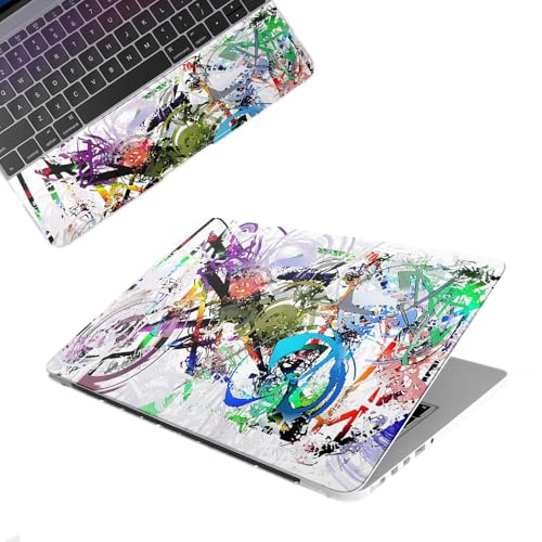 Image of Galaxsia Painting D3 Top+Wrist Pad Vinyl Laptop Skin /Sticker /Cover Upto 15.6 Inches Laptops Laminated-Removable-HD Quality Compatible for Hp-Dell-Sony-Lenovo-Asus etc.(15x10 Inches)