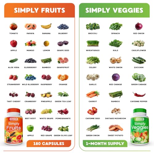 Simply Nature's Pledge - Packed with Over 40 Different Fruits & Vegetables - Made with Whole Food Superfoods - with High Beta Carotene – 100% Soy Free - 90 Count (Pack of 2) - Image 6