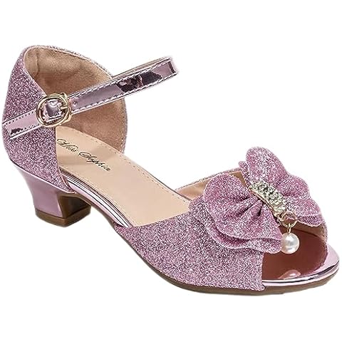 MyShoeStore Girls Diamante Strappy Court Shoes Cover