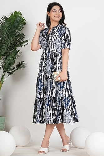 Image of Kuruti B Sheets Women's Cotton Floral Printed Regular Fit Anarkali Kurta for Women