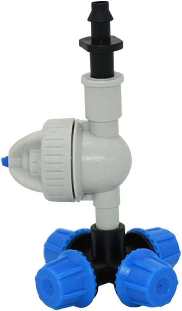 Conector de reparación de manguera extensor Invernadero Cruz Boquillas, suspendido anti-goteo Boquillas, atomización niebla de pulverización a riego por goteo 2set (Color : Blue)