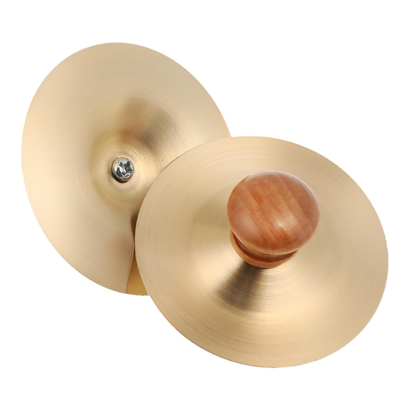 ERINGOGO Finger Cymbals for Boys and Girls 9cm Small Hand Percussion Cymbals Wood Handle for Early Music Learning