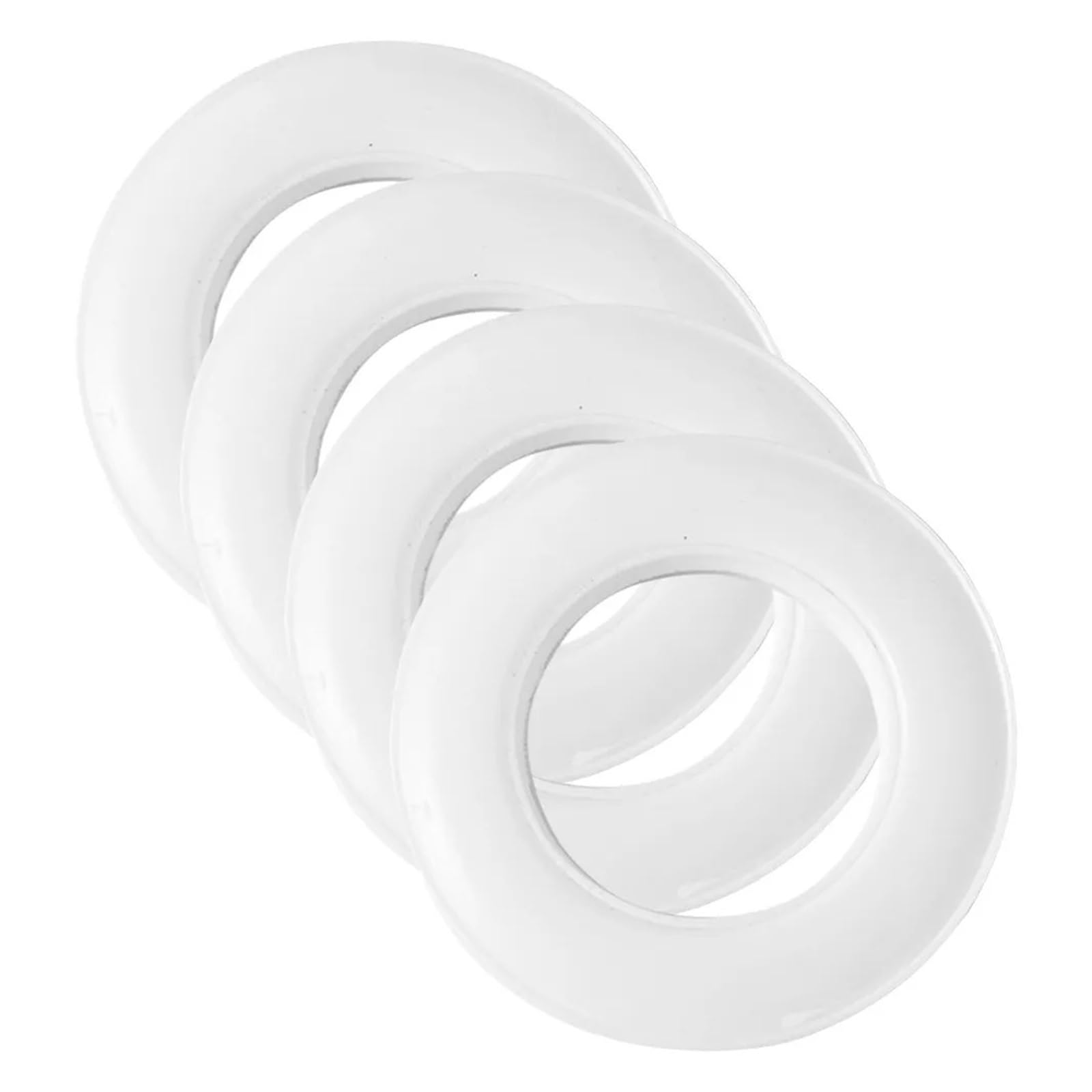Curtain Grommets 100Pcs Sturdy Plastic Curtain Grommets Reusable Drapery Rings Round Slide-on Clip-on for Curtains Drape