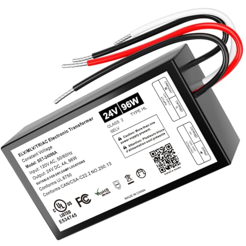 24v 96w Dimmable LED Driver,120V AC to 24V DC led Transformer UL Listed