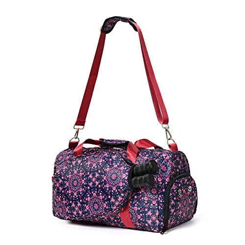 Image of Boulder Bee Pickleball Bags, Premium Pickleball Tote Bag for Girls, Women's Hand /Shoulder Gym Bag w Water Bottle Holder, with Pickleball Racquet /Paddle Holder