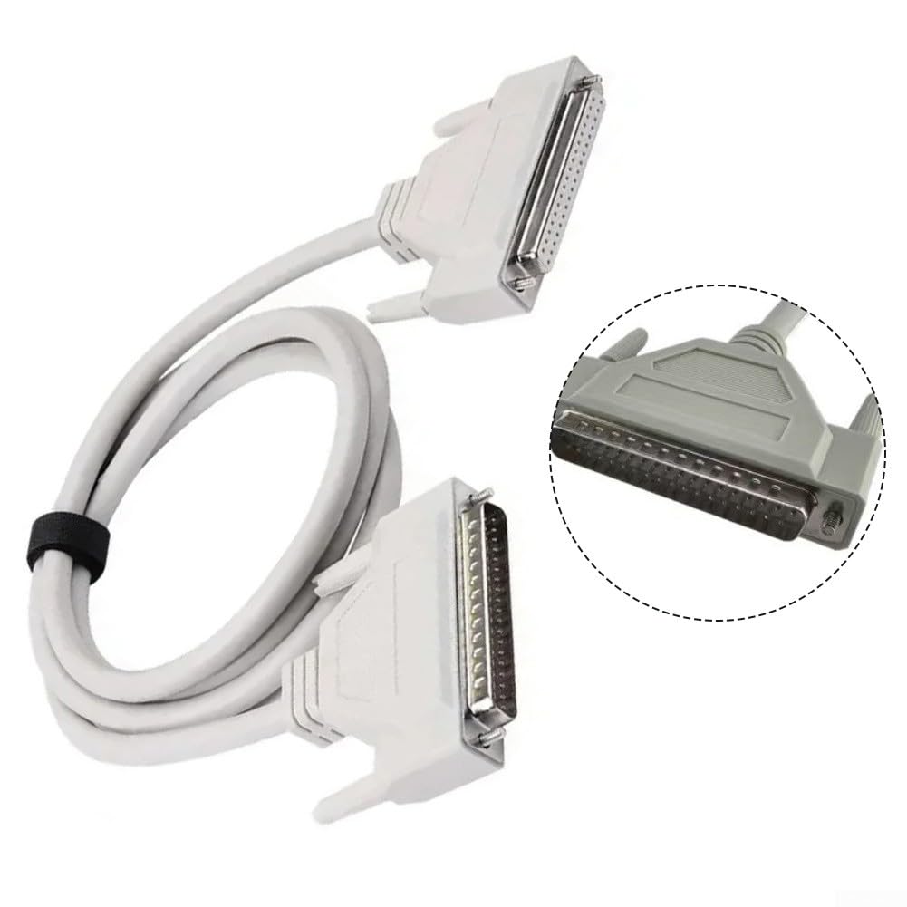 Cavo di prolunga seriale DB37, connettore parallelo per stampante da maschio a maschio a maschio a 37 pin per stampante, PC, reti (5 metri)