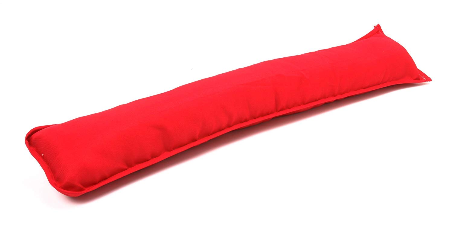 Marilyn Bed & Bath Plain Fabric Draught Energy Saver Excluders Draft Insulator Draft Stopper For Door Window Hallway (Red, 2)