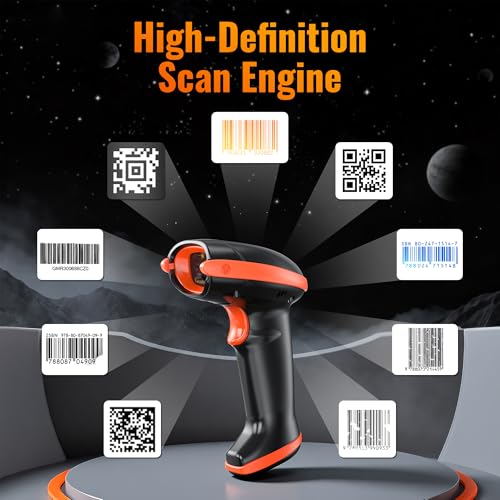 Tera Pro Series Wireless 1D 2D QR Barcode Scanner with Cradle Display Counting Screen Extra Fast Scanning Speed Ultra High Resolution Handheld Image Bar Code Reader for Warehouse Inventory HW0008 - Image 6